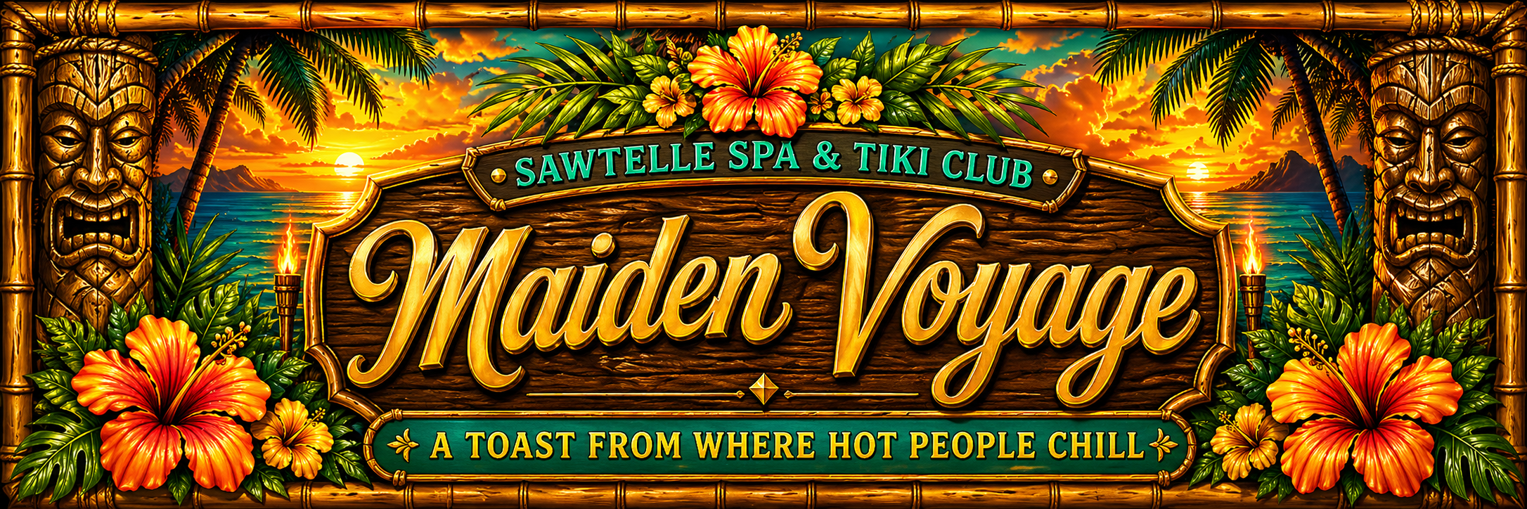 Sawtelle Tiki Club Maiden Voyage banner